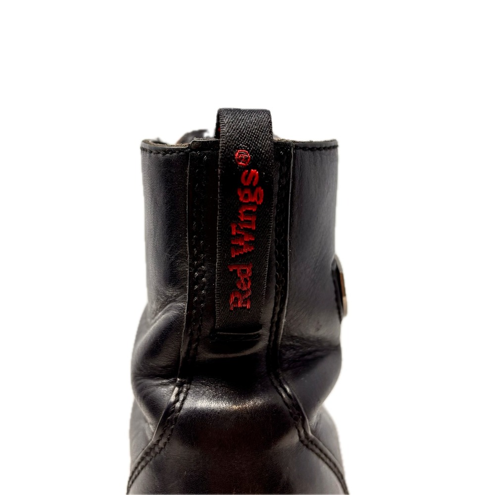 Red Wing 965 Mens Black Leather Zip Up Steel Toe Motorcycle Work Boots 10.5 D - Picture 6 of 6